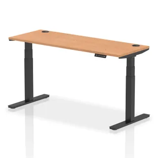 EE - Air Height Adjustable Slimline Desk With Cable Ports