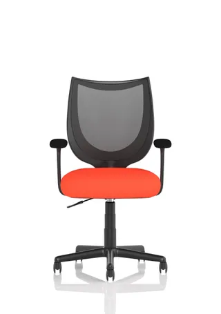 Camden Medium Back Black Mesh Task Operator Office Chair With Arms