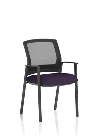 EE - Metro Medium Mesh Back Stacking Visitor Chair with Arms