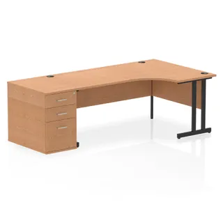 Impulse Cantilever Crescent Desk Workstation