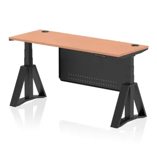 Air Height Adjustable Slimline Desk With Cable Ports