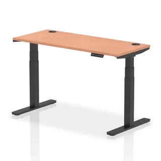 EE - Air Height Adjustable Slimline Desk With Cable Ports