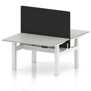 Air Back-to-Back Height Adjustable Bench Desk - 2 Person