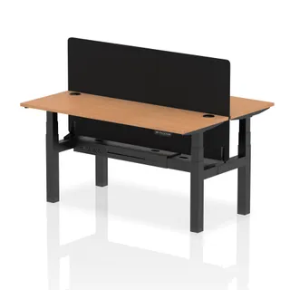 Air Back-to-Back Slimline Height Adjustable Bench Desk - 2 Person