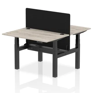 Air Back-to-Back Height Adjustable Bench Desk - 2 Person
