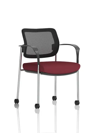 EE - Brunswick Deluxe Medium Back Visitor Office Chair with Arms with Castors
