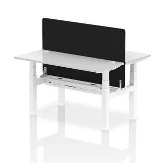 Air Back-to-Back Slimline Height Adjustable Bench Desk - 2 Person