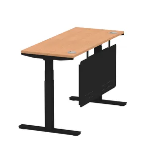 Air Height Adjustable Slimline Desk With Cable Ports