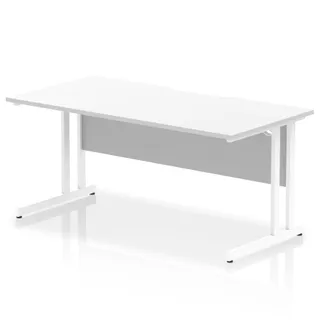 Impulse Scalloped Edge Straight Desk Cantilever Leg
