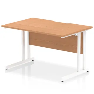 Impulse Scalloped Edge Straight Desk Cantilever Leg