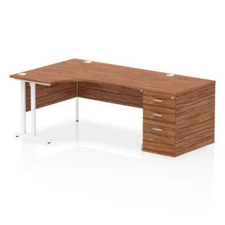 Impulse Cantilever Crescent Desk Workstation