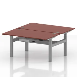 Air Back-to-Back Height Adjustable Bench Desk - 2 Person