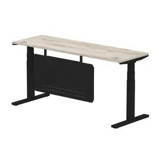 Air Height Adjustable Slimline Desk With Cable Ports