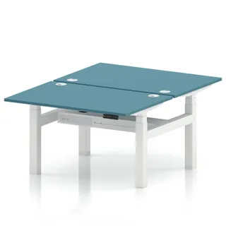 Air Back-to-Back Height Adjustable Bench Desk - 2 Person
