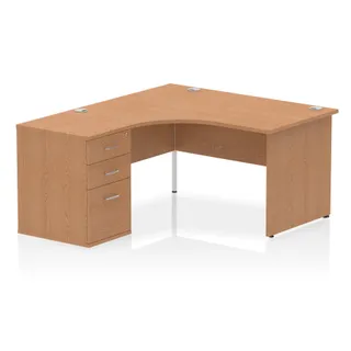 EE - Impulse Panel End Crescent Desk Workstation