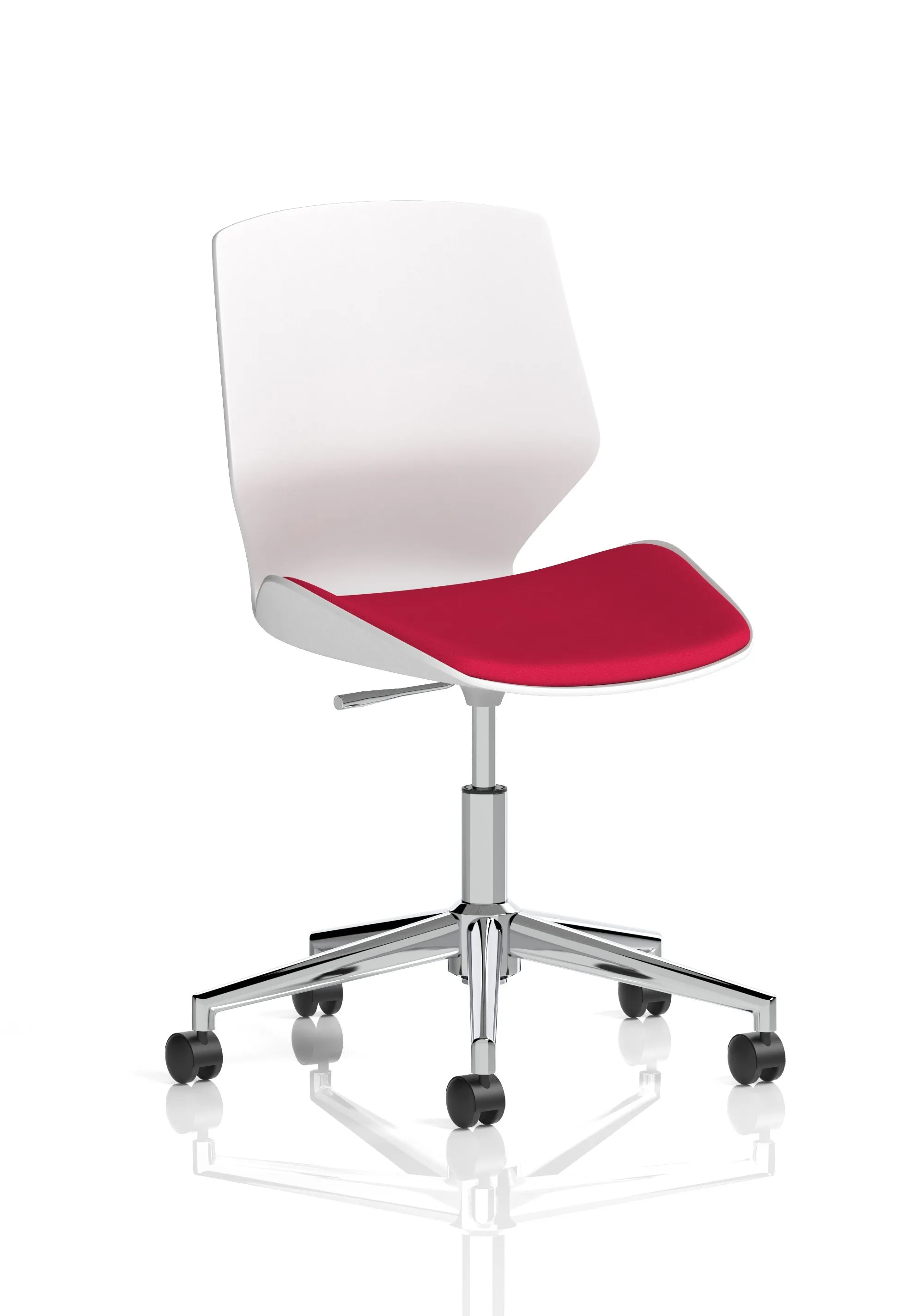 EE - Florence 5 Star Base White Frame Fabric Visitor Chair