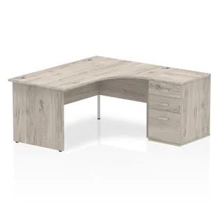 OE - Impulse Panel End Crescent Desk Workstation