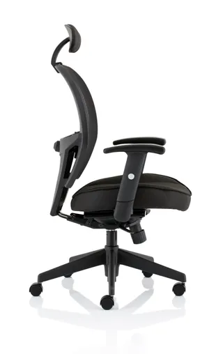 Denver High Mesh Back Black Task Operator Office Chair with Arms