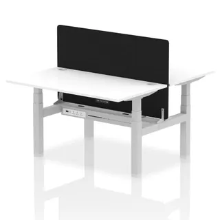 Air Back-to-Back Height Adjustable Bench Desk - 2 Person