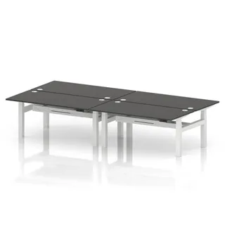 Air Back-to-Back Height Adjustable Bench Desk - 4 Person