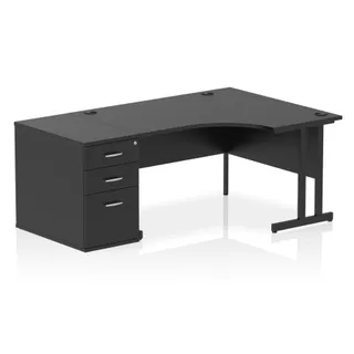 Impulse Cantilever Crescent Desk Workstation