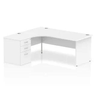 OE - Impulse Panel End Crescent Desk Workstation