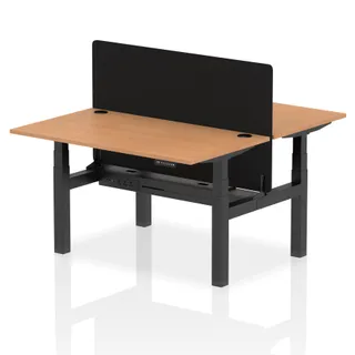 Air Back-to-Back Height Adjustable Bench Desk - 2 Person