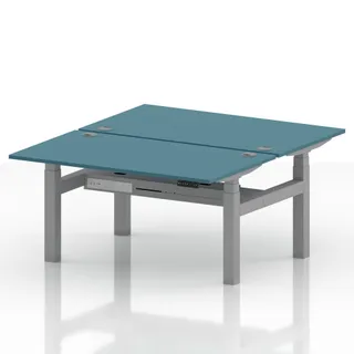 Air Back-to-Back Height Adjustable Bench Desk - 2 Person