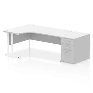 Impulse Cantilever Crescent Desk Workstation