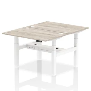 Air Back-to-Back Height Adjustable Bench Desk - 2 Person