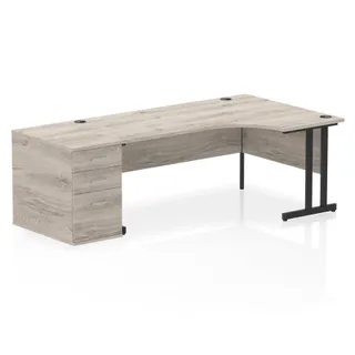 Impulse Cantilever Crescent Desk Workstation