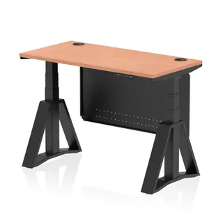 Air Height Adjustable Slimline Desk With Cable Ports