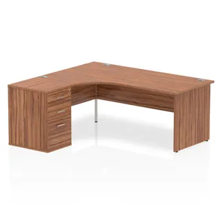 EE - Impulse Panel End Crescent Desk Workstation
