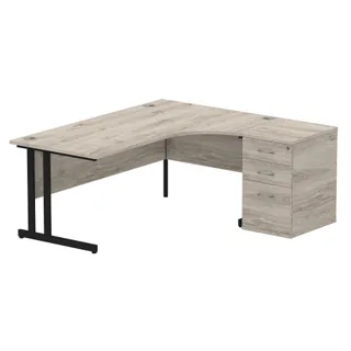 Impulse Cantilever Crescent Desk Workstation