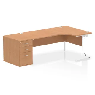 Impulse Cable Managed Crescent Desk Workstation