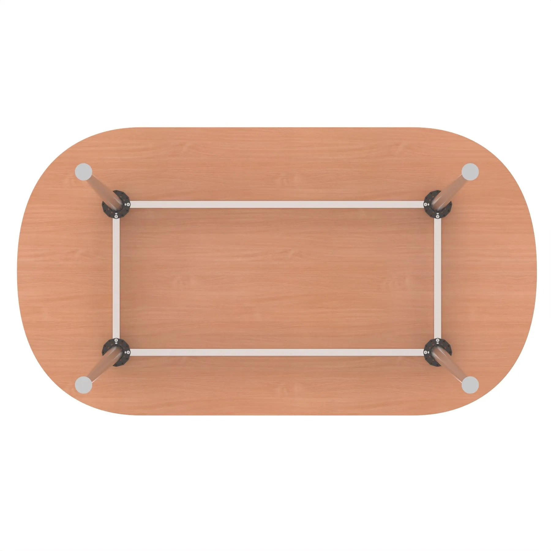Impulse Boardroom Table With Silver Leg Frame