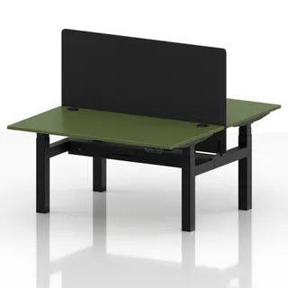 Air Back-to-Back Height Adjustable Bench Desk - 2 Person
