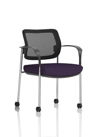 EE - Brunswick Deluxe Medium Back Visitor Office Chair with Arms with Castors