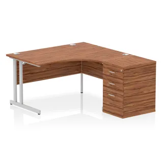 Impulse Cantilever Crescent Desk Workstation