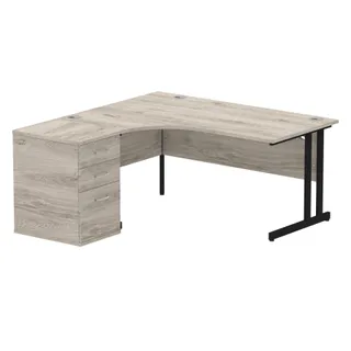 Impulse Cantilever Crescent Desk Workstation