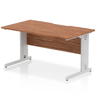 Impulse Scalloped Edge Straight Desk Cable Managed Leg