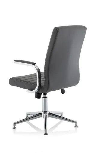 Ezra Medium Back Leather Executive Office Chair with Arms