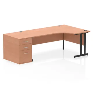 Impulse Cantilever Crescent Desk Workstation