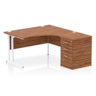 Impulse Cantilever Crescent Desk Workstation