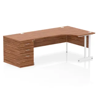 Impulse Cantilever Crescent Desk Workstation