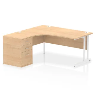 Impulse Cantilever Crescent Desk Workstation
