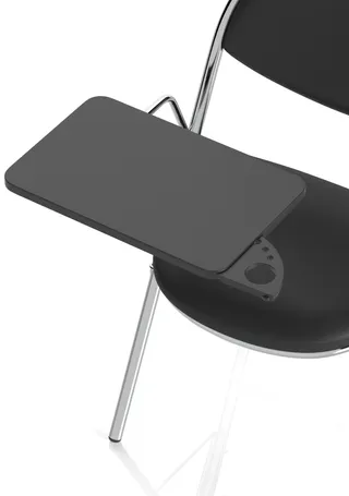 Milan High Back Black Vinyl Chrome Frame Folding Visitor Chair