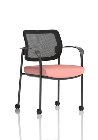 Brunswick Deluxe Medium Back Visitor Office Chair with Arms with Castors