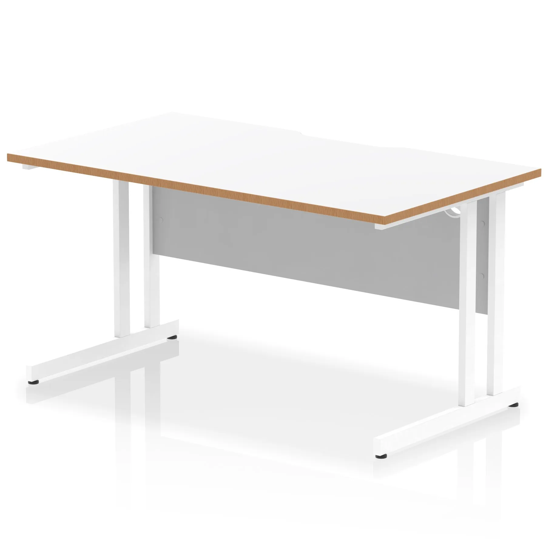 Impulse Scalloped Edge Straight Desk Cantilever Leg