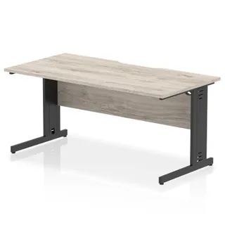 Impulse Scalloped Edge Straight Desk Cable Managed Leg